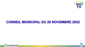 Conseil Municipal du 28 Novembre 2022