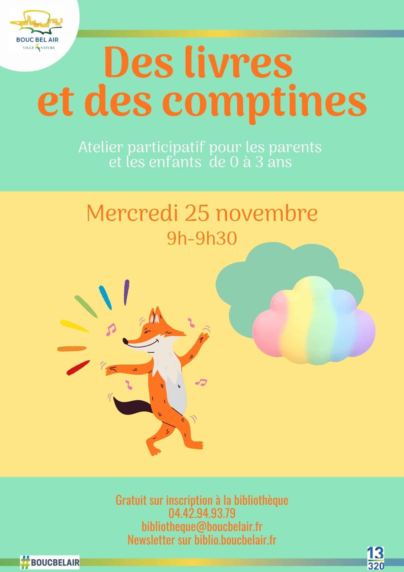 Affiche NOV-Des livres et des comptines